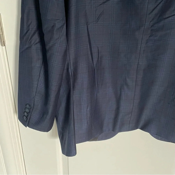 Peter Millar Blue Plaid Wool Sport Coat Blazer Suit Jacket nbnn - Picture 11 of 14